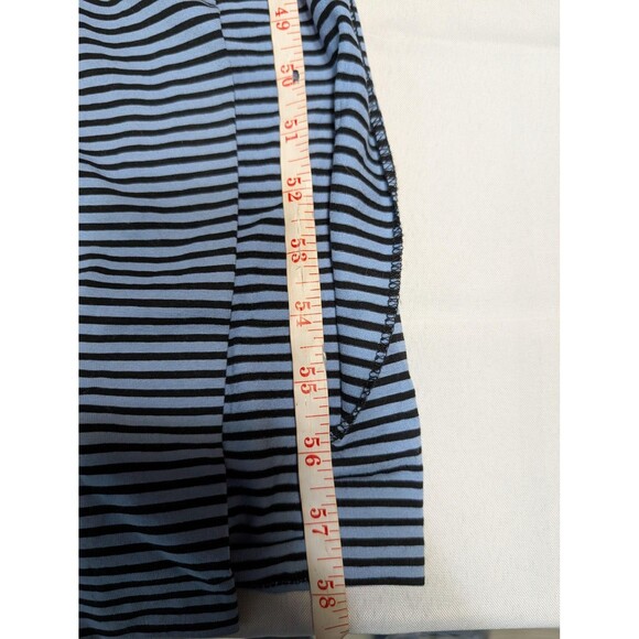 Artelier Nicole Miller Dress Womens Large Blue Black Striped Maxi Tank Stretch - Picture 7 of 9